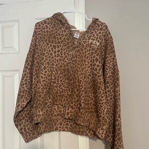 PINK Victoria's Secret Brown Leopard Jacket